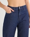 Shop Women's Blue Baggy Wide Leg Jeans