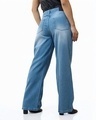 Shop Women's Blue Baggy Wide Leg Jeans-Design