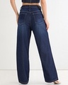 Shop Women's Blue Baggy Wide Leg Korean Jeans-Design