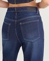 Shop Women's Blue Baggy Wide Leg Korean Jeans