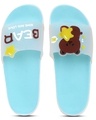 Shop Women's Blue Bear Printed Sliders