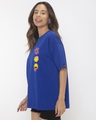 Shop Women's Blue Being Delulu Is the Solulu Graphic Printed Oversized T-shirt-Design