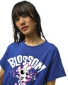 Shop Women's Blue Blossom Graphic Printed Boyfriend T-shirt