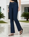 Shop Women's Blue Bootcut Jeans-Front