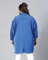 Shop Women's Blue Boxy Fit Plus Size Shirt-Full
