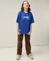 Shop Women's Blue Bubb Graphic Printed Oversized T-shirt