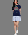 Shop Women's Blue Buddha YOGA Premium Cotton T-shirt