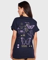 Shop Women's Blue Butterfly Theory Graphic Printed Boyfriend T-shirt-Design