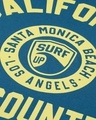 Shop Women's Blue California Typography Oversized T-shirt