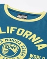 Shop Women's Blue California Typography Oversized T-shirt