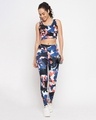 Shop Women's Blue Camouflage Slim Fit Activewear Tights
