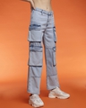 Shop Women's Blue Cargo Jeans-Design