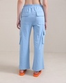 Shop Women's Blue Cargo Track Pants-Design