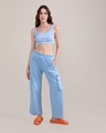 Shop Women's Blue Cargo Track Pants-Full