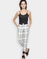 Shop Women's Blue Checked Joggers-Full