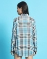 Shop Women's Blue Checked Oversized Shirt-Full