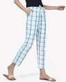 Shop Women's Blue Checked Pyjamas-Design