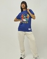 Shop Women's Blue Chigi Graphic Printed Boyfriend T-shirt