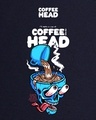 Shop Women's Blue Coffee Head Graphic Printed Boyfriend T-shirt