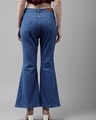 Shop Women's Blue Color Block Flared Jeans-Design