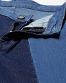 Shop Women's Blue Color Block Flared Jeans