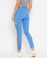 Shop Women's Blue Color Block Slim Fit  Activewear Tights-Full