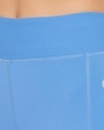 Shop Women's Blue Color Block Slim Fit  Activewear Tights