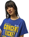 Shop Women's Blue Concert Typography Boyfriend T-shirt