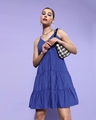 Shop Women's Blue Cotton Dress-Full
