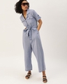 Shop Women's Blue Cotton Jumpsuit-Design