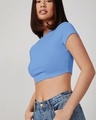 Shop Women's Blue Crop Top-Design