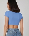 Shop Women's Blue Crop Top-Full