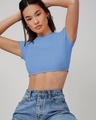 Shop Women's Blue Crop Top