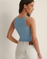 Shop Women's Blue Crop Top-Design