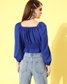 Shop Women's Blue Crop Top-Design