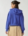 Shop Women's Blue Cropped Oversized Hoodies-Design