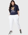 Shop Women's Blue Cute But Crazy Graphic Printed Oversized Plus Size T-shirt-Design