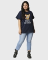 Shop Women's Blue Cute But Crazy Graphic Printed Plus Size Boyfriend T-shirt-Design