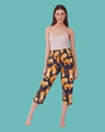 Shop Women's Blue Cute Sloth All Over Printed Capris