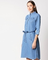 Shop Women's Blue Denim Blend Dress-Full
