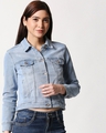 Shop Women's Blue Denim Jacket-Full