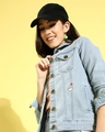 Shop Women's Blue Denim Jacket-Full