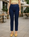 Shop Women's Blue Denim Jeggings-Front