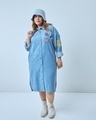 Shop Women's Blue Mickey Graphic Printed Oversized Plus Size Shirt Dress-Full