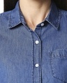 Shop Women's Blue Denim Shirt
