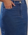 Shop Women's Blue Denim Slit Skirts