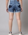 Shop Women's Blue Distressed Denim Shorts-Full