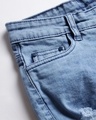 Shop Women's Blue Distressed Denim Shorts