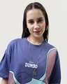 Shop Women's Blue Dumbo Graphic Printed Oversized T-shirt