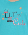 Shop Women's Blue Elf'n Cute Typography Top-Full